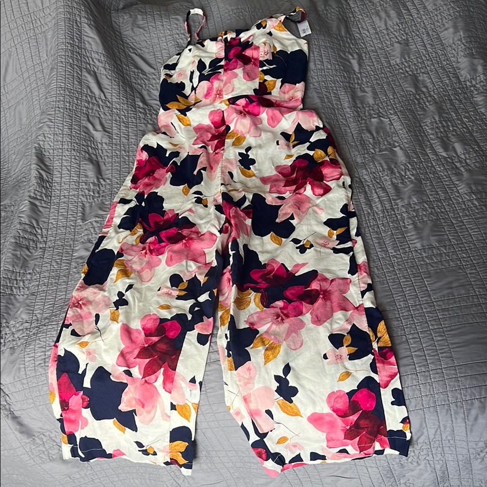NWT Old Navy Pink and Blue Floral Jumpsuit